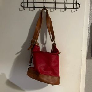 Valentina vintage  beautiful red and brown purse